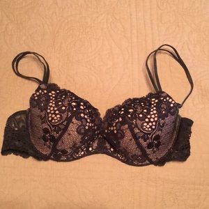 Victoria’s Secret Black Lace Demi Bra 36 B